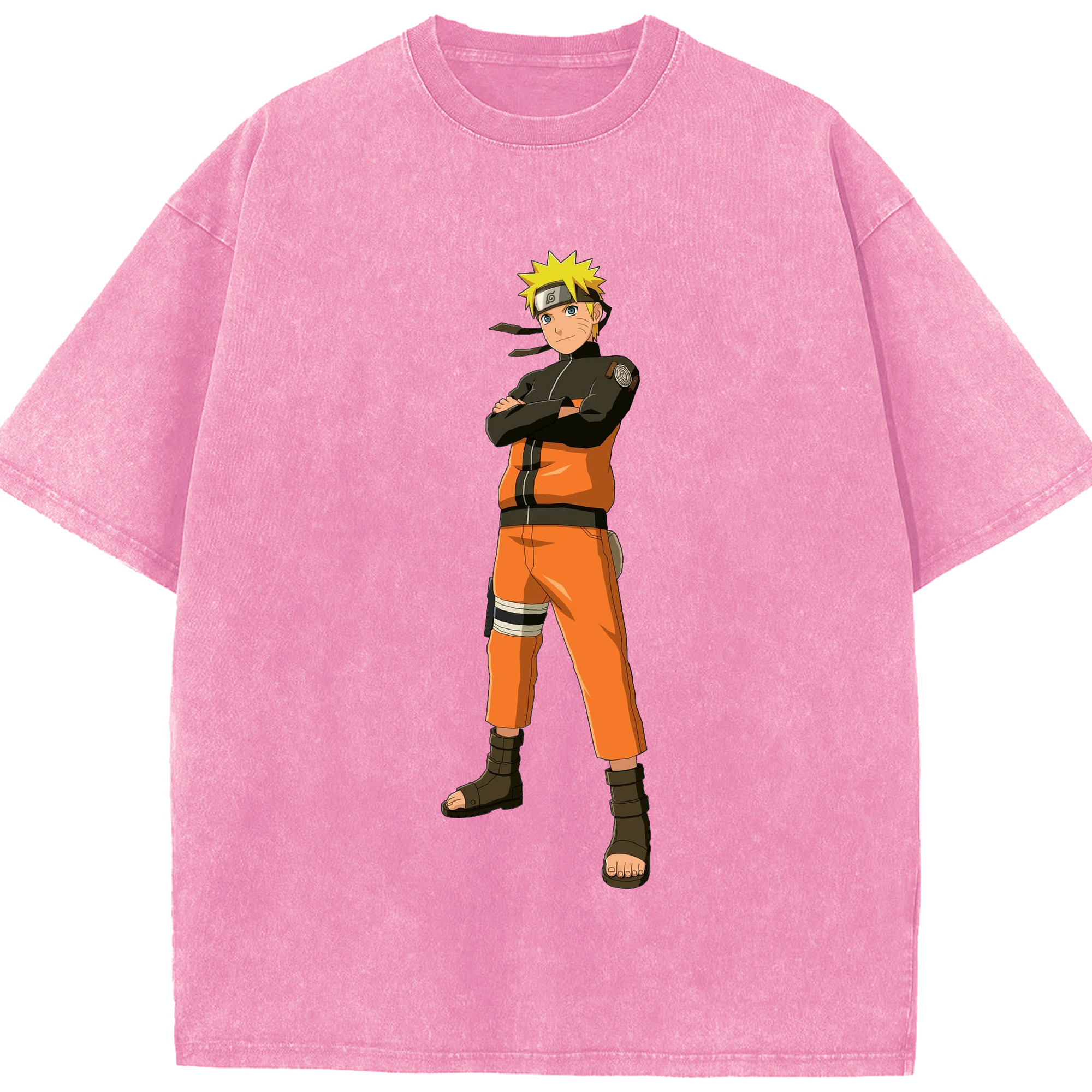 （画像用） NARUTO -ナルト- うずまき ナルト Uzumaki Naruto 綿100% ヴィンテージ風 半袖Tシャツ（フロントプリント）